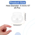 thumbnail image 2 of Uxcell 25 Pcs Bloqueo de Cuerda de Plástico con Resorte, Clip de Dos Orificios, Tope de Fin de Cierre, Transparente + Blanco, 2 of 7