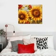 thumbnail image 4 of ONETECH Sunflower Cheer  Canvas Wall Art, Yellow Orange Flower Wall Decor for Bedroom Living Room Kitchen, 4 of 4