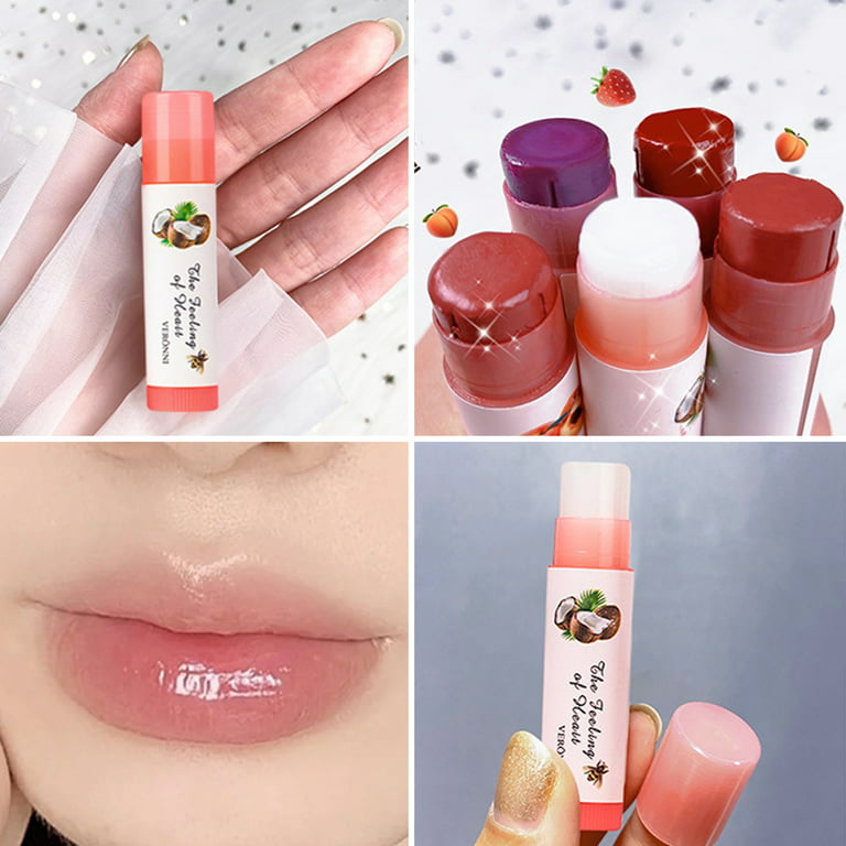 SSBSM 3.5g Lip Stick Hydrating Moisturizing Temperature Change Fruit Flavor  Lip Care Makeup Non-irritating Watery Lip Gloss Balm Lady Women Fashion