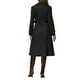 thumbnail image 3 of Abrigo de trench de ante sintético INSPIRE CHIC para mujer, con solapa muesca, doble botonadura, cinturón y mangas largas, color negro M, 3 of 6