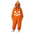 thumbnail image 4 of LILIYA Halloween Hooded Onesie, Warm Adult Jumpsuit, Plush Long Sleeve Loungewear for Couples, Comfy Bodysuit with Front Pockets, Soft One-Piece Pajamas, 4 of 8