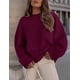 thumbnail image 3 of Suéter PRETTYGARDEN Oversize para Mujer, Color Vino, Talla XL, 3 of 8