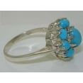 thumbnail image 5 of LBG 10k White Gold Natural Turquoise Womens Anniversary Ring - Size 10.25, 5 of 6