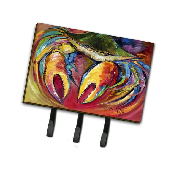 Carolines Treasures JMK1106TH68 Blue Crab Stars Leash or Key Holder Triple multicolor