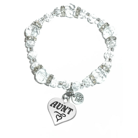 Hidden Hollow Beads - Owl Charm Bracelet - Crystal Stretch