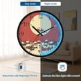 thumbnail image 5 of Voice Activated Clock with Glow Light 12 Inch Large Silent Wall Clock Battery Operated for Home Decor Christmas-themed Ambiance, 5 of 8