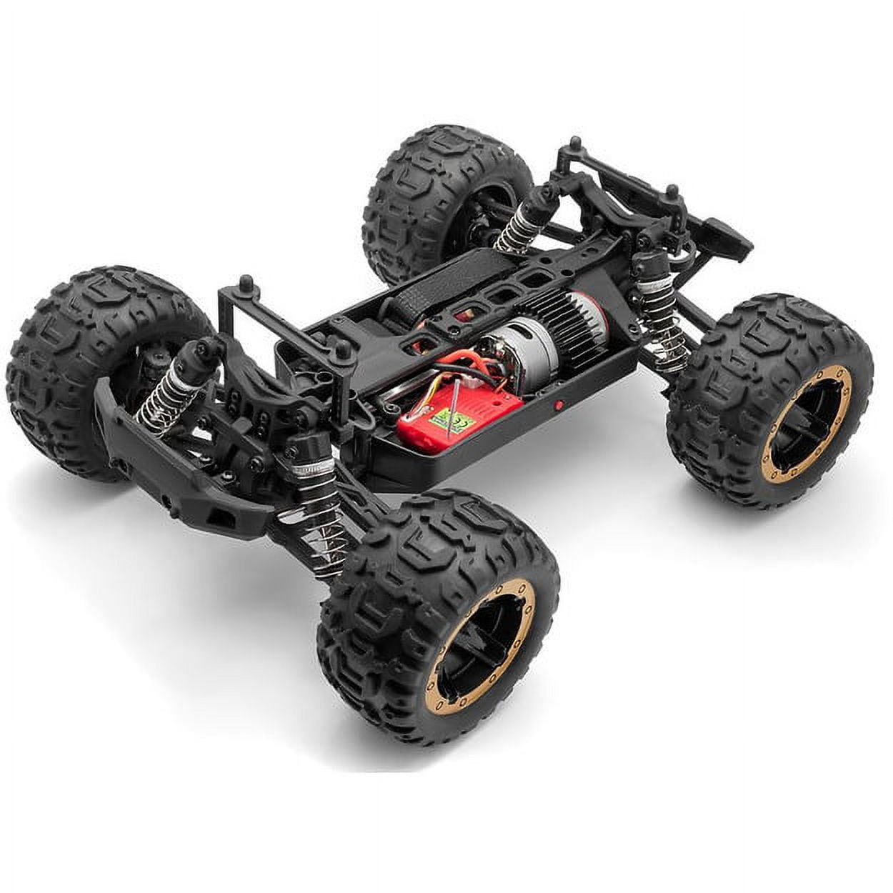 BlackZon 4WD Monster Truck RC Car with Brushed Electric Motor and Li-Ion Battery, Multicolor