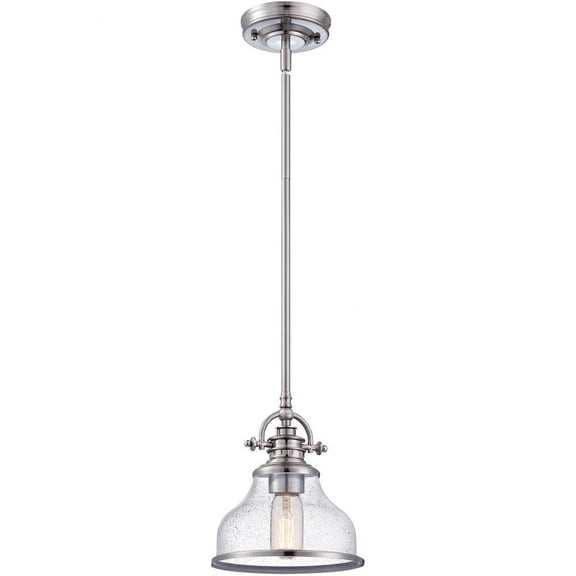 1 Light Small Mini Pendant-Brushed Nickel Finish Bailey Street Home 71-Bel-4423652