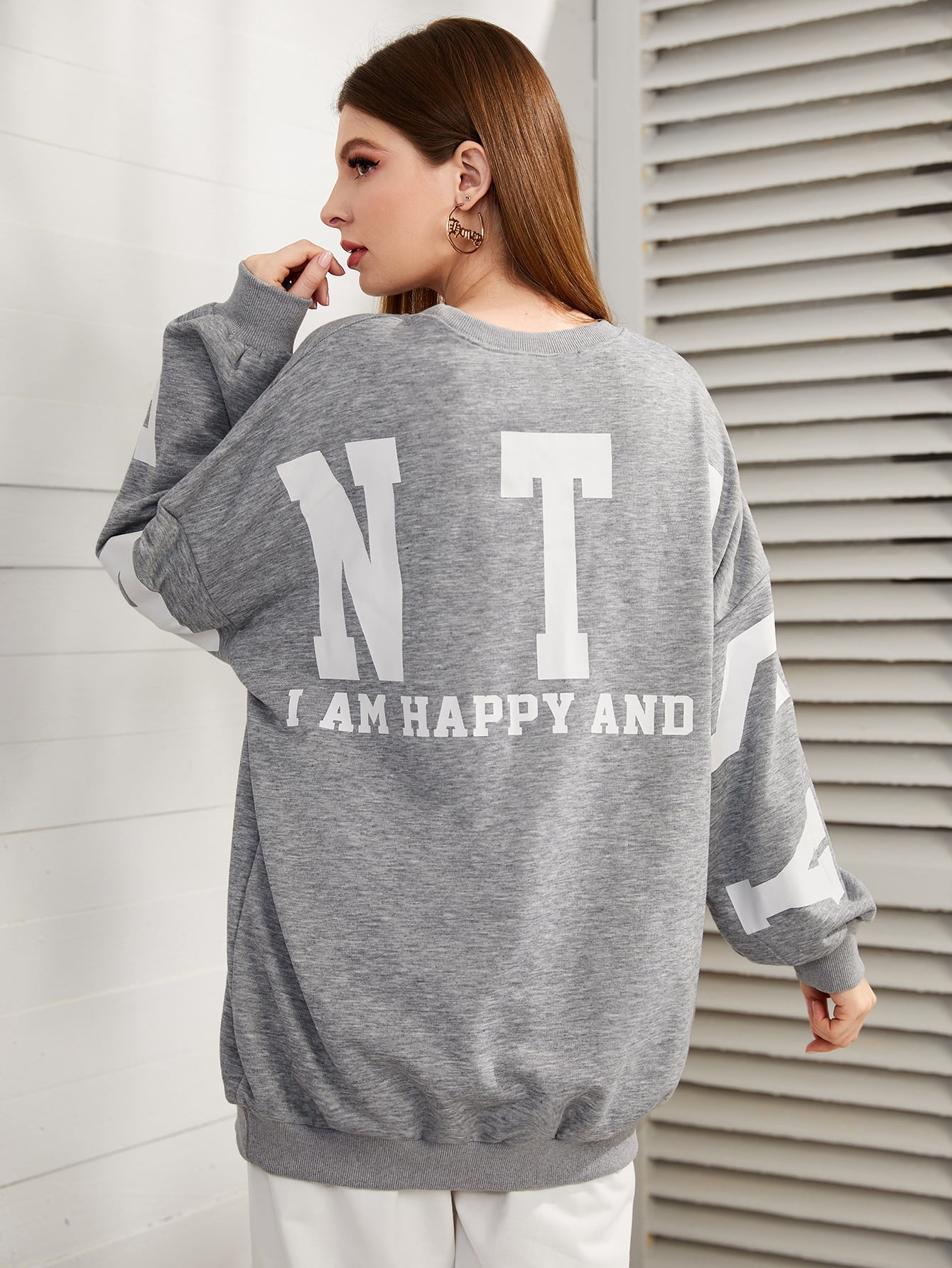 Drop Shoulder Sweatshirt 322022SA9349 