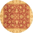 thumbnail image 1 of Ahgly Company Indoor Round Oriental Brown Traditional Area Rugs, 3' Round, 1 of 4