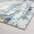 thumbnail image 4 of Contemporary 5x8 Area Rug (5'3'' x 7'3'') Abstract Blue, Gray Living Room Easy to Clean, 4 of 7