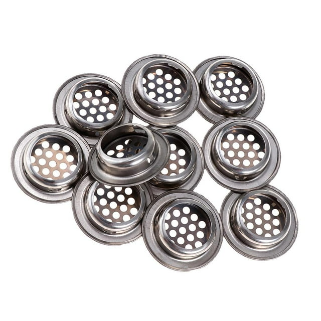 yuksok 10 Pcs Couvercle de Persienne d'Aération en Acier Inoxydable Frais pour Armoire 25mm.