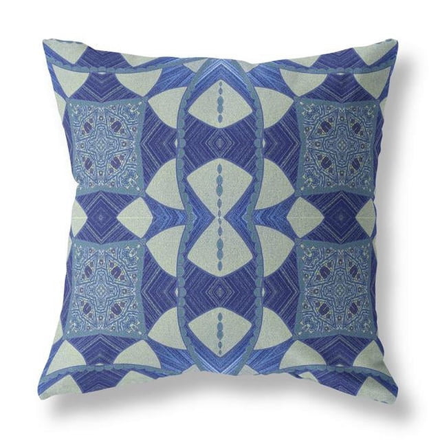 HomeRoots 411965 Coussin de 18 Po Cercle Cosmique Bleu Foncé en Daim