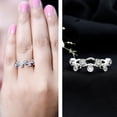 thumbnail image 3 of Rosec Jewels Lab Grown Diamond Curved Band Ring for Women - EF-VS Quality Certified - Ready to Gift with Jewelry Box, 18K White Gold, US 5.00, 3 of 7