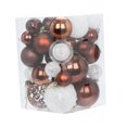thumbnail image 3 of 36 adornos navideños para árbol de Navidad, colgantes y bolas navideñas para regalo de Navidad. Blanco Marrón, 3 of 9