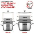 thumbnail image 2 of Modern Innovations Universal Tempered Glass Pot Lids with Silicone Rim for 7” to 12” Set of 2, 2 of 7