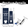 thumbnail image 3 of 1 Pack Fabric Glue,60ML Washable Clear Clothing Glue,Fabric Adhesive for Patches, Clothes, Denim, Leather, Polyester, Fabrics, Doll Repair, Flannel Cotton,Home Tools Used for Repairing Clothing(Blue), 3 of 9