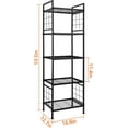 thumbnail image 3 of 5-Wire Standing Storage Shelves, Metal Shelving Unit Pantry Rack for Laundry Kitchen Bathroom Organizer(Black), 3 of 5