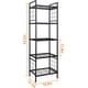 thumbnail image 3 of Estantes de almacenamiento de pie de 5 alambres, estantería de metal, estante de despensa para lavandería, cocina, organizador de baño (negro), 3 of 5