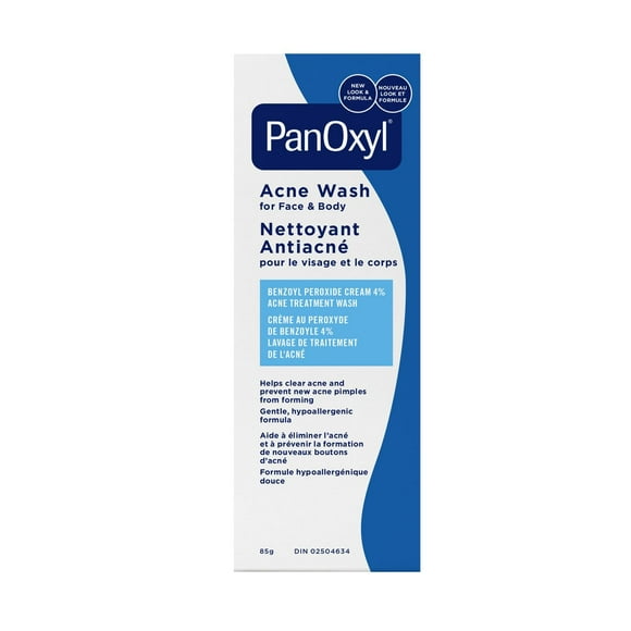PanOxyl Acne Wash, 4% Benzoyl Peroxide Cream, 85 g