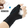 thumbnail image 3 of 2 pares (negro, L) Soporte de muñeca de gel para férula Almohadillas para lesiones del pulgar Guantes de alivio de compresión transpirables Soporte para túnel carpiano Restricción de esguince Or, 3 of 5