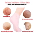 thumbnail image 3 of 2 pares de calcetines de silicona para pedicura y spa para pies para mujer, calcetines de gel para el cuidado de los pies después de la pedicura, para pies secos y agrietados para mujeres (r, 3 of 5