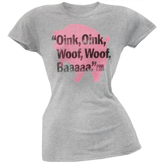 Pink Floyd Women's Juniors Oink Oink Short Sleeve T Shirt