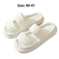 thumbnail image 2 of Guardurnaity Pantuflas de pana con memoria, de algodón, con suela gruesa, para interiores, cálidas, a la moda, de EVA, para fascitis plantar, Calzado 40-41 (en realidad 39-40), 2 of 6