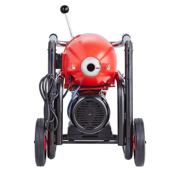 120FT x 6/5" Heavy-Duty Drain Cleaner Machine – 1100W Sectional Snake Auger with Manual Feed