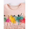 thumbnail image 5 of Emy Dola Little Girl Long Sleeve Tutu Dress Cotton Casual Applique Tulle Dresses Tollder Kids A-line Christams Party Dress, 5 of 11