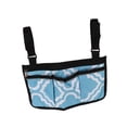 thumbnail image 2 of Wheelchair Armrest Storage Bag, Exquisite Workmanship Walker Storage Pouches Easily Use With Reflective Strips For Wallet For Outdoor Blue Pattern, 2 of 8