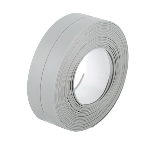 Tira de sellado autoadhesiva Jadeshay para baño y cocina PVC blanco gris marrón 3,2 m