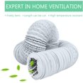 thumbnail image 4 of 5”*10m PVC Round Ducting Aluminium Flexible Fan Ducting 125mm Diameter Ventilation Hose, White, 4 of 5