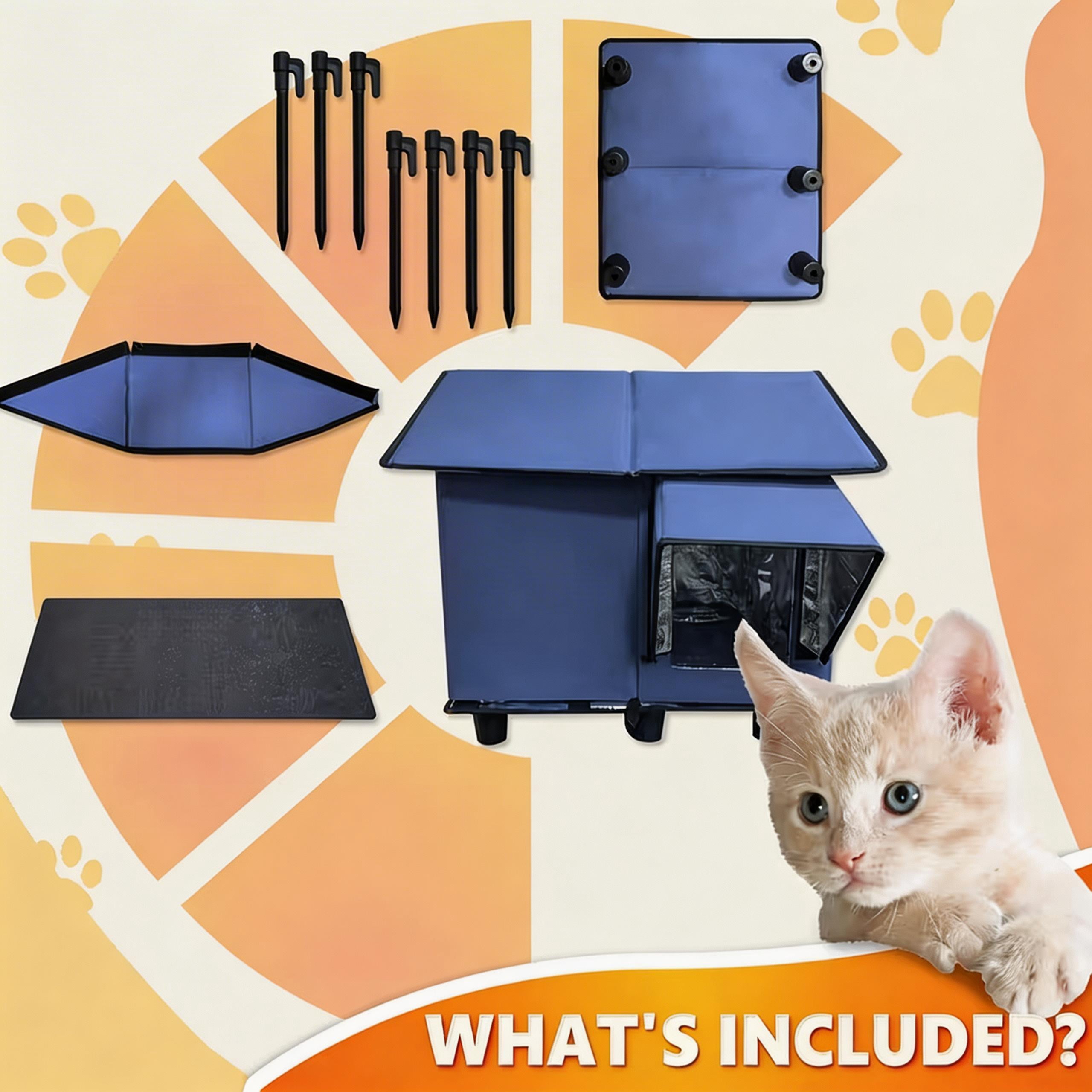 Pet100 Outdoor Cat House Outdoor Cat House Weatherproof for Indoor and Outdoor Use Insulated and Weatherproof，Waterproof Shelter for Cats