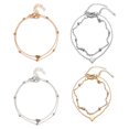 thumbnail image 1 of Mujeres Ajustable Amor Tobillo Pulsera Encanto Diseño Lindo Acero Inoxidable Amor Corazón Tobillo Pulsera Pareja Joyería Personalidad Accesorios Regalo 4 Piezas Cateissary AP005745-00, 1 of 6