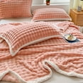thumbnail image 4 of Fleece Blanket - 3D Jacquard Decorative Cream Throw Blankets for Couch & Bed, Soft and Cozy Warm Plush Fluffy Blanket All Seasons Suitable, 59x40Inches （Pink）, 4 of 6