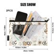 thumbnail image 3 of Lovely Bear and Simple Flowers 2 Pack Pencil Pouch for 3 Ring Binder Smooth Zipper Folders with Pockets Clear Window Pencil Case, 3 of 6