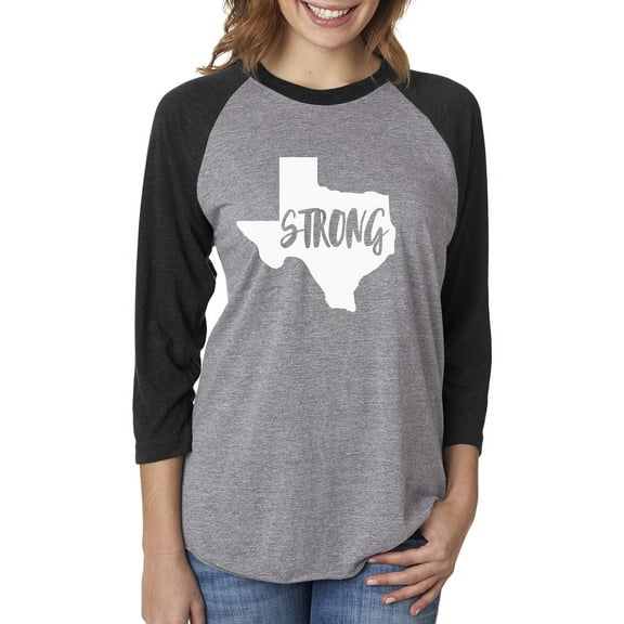 Texas Strong Unisex 3/4 Sleeve Baseball Raglan Tee