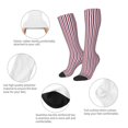 thumbnail image 4 of Knee High Socks for Women Red White And Blue Striped Long Tube Sock Uniform Socks, 4 of 7