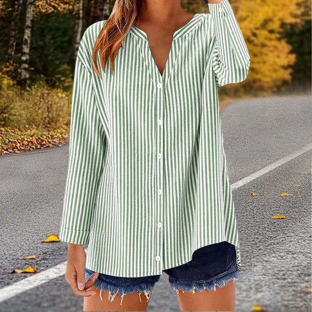 Neewe Flannel Plaid Soft Fabric Button Down Shirt Roll Up Long Sleeve Flannel Plaid Shirt Blouses for Women