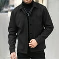 thumbnail image 2 of Yangnuo Mens Trendy Solid Color Buttoned Comfy Jackets Man Fashion Long Sleeve Leisure Outerwear Long Coat Jackets Casual Outwear, 2 of 6