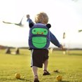 thumbnail image 3 of Xfvqtps Toddler Kindergarten Backpack Plush Animals Cartoon Cute Mini Lightweight Portable Preschool Cloth Bookbag Green-Chimpanzee, 3 of 5
