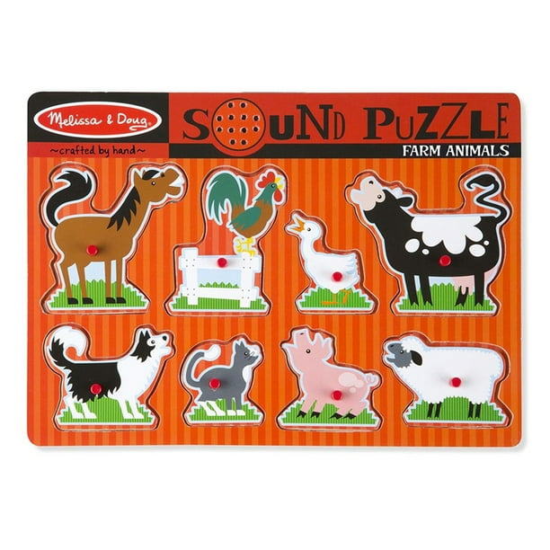 Farm Animals Sound Puzzle, 8 Pieces | Bundle of 5 Each Farm Animals Sound Puzzle, 8 Pieces | Bundle of 5 Each