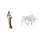 thumbnail image 1 of Figura de escritorio,Figuritas africanas,artesanías,artículos de escritorio coleccionables,Estatua de dama tribal,pieza de arte para decoración del hogar,Estatua del toro,Estatua de, 1 of 8