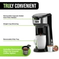 thumbnail image 3 of Single Serve Brew System by Select Brands - Single Cup Coffee Maker Using Coffee Capsules or Grounds - Features Removable Drip Tray & One-Touch Controls - 14 Fluid Ounces, 3 of 6