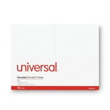 Universal Small Size Writing Scratch Pads, Unruled, 4 x 6, White, 100 ...