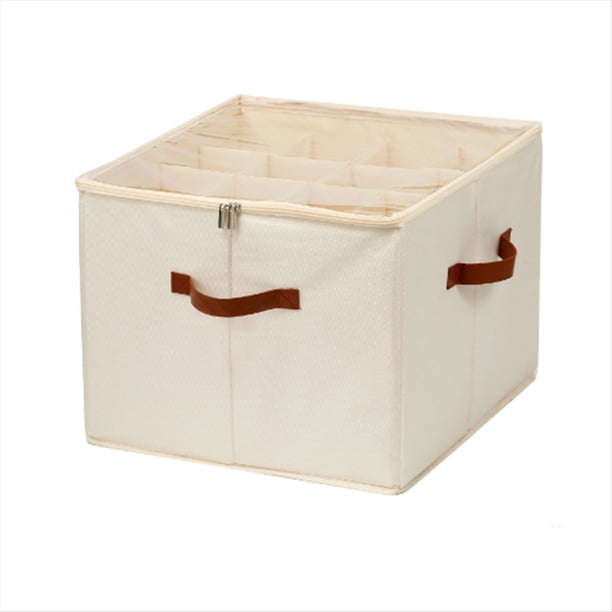 Organizador de Almacenamiento de Zapatos, Organizador de Zapatos para Armario con Divisores Ajustables, Apto para 16 Pares, Caja de Almacenamiento de Zapatos Beige