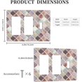 thumbnail image 4 of Pink Arabesque Tile Pattern 3 Gang Rocker Rocker Toggle Outlet Light Switch Cover Decorative Wall Plate Cover For Home Living Bedroom Kitchen Decorative, 4 of 5