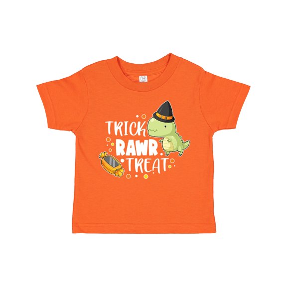 Inktastic Halloween Trick Rawr Treat with Dinosaur Boys or Girls Toddler T-Shirt