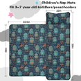 thumbnail image 5 of Robot and Gears Blue Pattern Teens Toddler Nap Mat with Pillow, Sleeping Mat Bag for Preschool Daycare 59"x22", 5 of 6